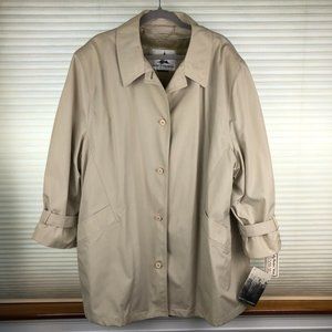 NEW - Misty Harbor Original "Agatha" Button Front Trench Coat Minimalist Classic